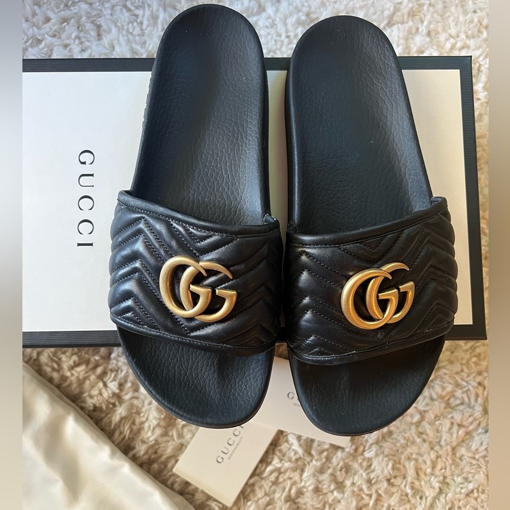 GUCCI Marmont men’s slide sandals fits size US 10